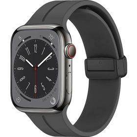 Microsonic Apple Watch Series 7 45 mm Koyu Gri Ribbon Line Kordon