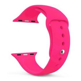 Microsonic Apple Watch Series 7 45 mm Koyu Pembe Silikon Kordon