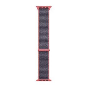Microsonic Apple Watch Series 7 45 mm Koyu Pembe Woven Sport Loop Hasırlı Kordon
