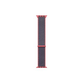Microsonic Apple Watch Series 7 45 mm Koyu Pembe Woven Sport Loop Hasırlı Kordon