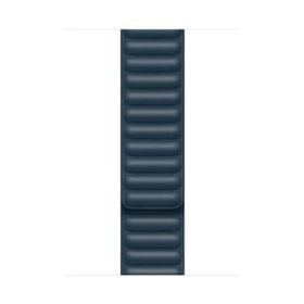 Microsonic Apple Watch Series 7 45 mm Lacivert Leather Link Band Kordon