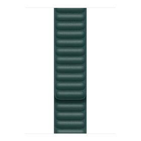 Microsonic Apple Watch Series 7 45 mm Leather Link Band Koyu Yeşil Uyumlu Kordon