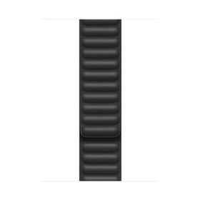 Microsonic Apple Watch Series 7 45 mm Leather Link Band Siyah Kordon
