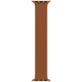Microsonic Apple Watch Series 7 45 mm Medium 147 mm Braided Solo Loop Band Kahverengi Kordon