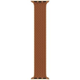 Microsonic Apple Watch Series 7 45 mm Medium 147 mm Braided Solo Loop Band Kahverengi Kordon