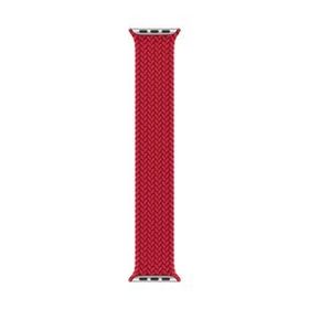 Microsonic Apple Watch Series 7 45 mm Medium 147 mm Braided Solo Loop Band Kırmızı Kordon
