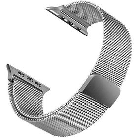 Microsonic Apple Watch Series 7 45 mm Milanese Loop Gümüş Kordon
