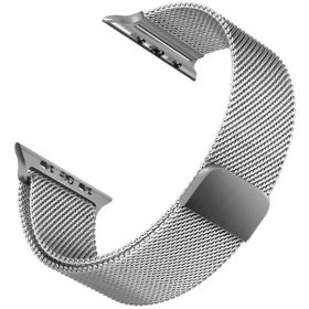 Microsonic Apple Watch Series 7 45 mm Milanese Loop Gümüş Kordon
