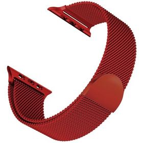 Microsonic Apple Watch Series 7 45 mm Milanese Loop Koyu Kırmızı Kordon