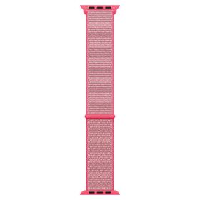 Microsonic Apple Watch Series 7 45 mm Pembe Woven Sport Loop Hasırlı Kordon