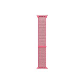 Microsonic Apple Watch Series 7 45 mm Pembe Woven Sport Loop Hasırlı Kordon