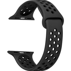 Microsonic Apple Watch Series 7 45 mm Rainbow Sport Band Siyah Kordon