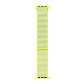 Microsonic Apple Watch Series 7 45 mm Sarı Woven Sport Loop Hasırlı Kordon