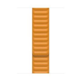 Microsonic Apple Watch Series 7 45 mm Turuncu Leather Link Band Kordon