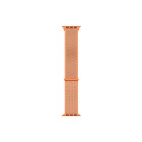 Microsonic Apple Watch Series 7 45 mm Woven Sport Loop Turuncu Hasırlı Kordon