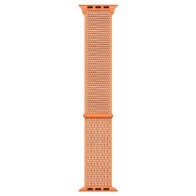 Microsonic Apple Watch Series 7 45 mm Woven Sport Loop Turuncu Hasırlı Kordon
