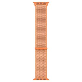 Microsonic Apple Watch Series 7 45 mm Woven Sport Loop Turuncu Hasırlı Kordon