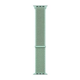 Microsonic Apple Watch Series 7 45 mm Woven Sport Loop Yeşil Hasırlı Kordon