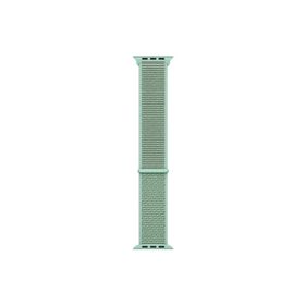 Microsonic Apple Watch Series 7 45 mm Woven Sport Loop Yeşil Hasırlı Kordon