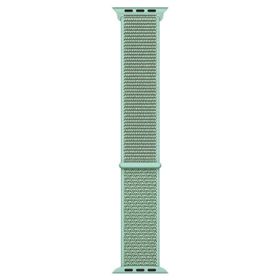 Microsonic Apple Watch Series 7 45 mm Woven Sport Loop Yeşil Hasırlı Kordon