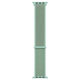 Microsonic Apple Watch Series 7 45 mm Woven Sport Loop Yeşil Hasırlı Kordon