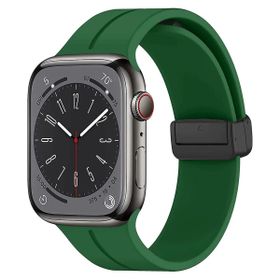 Microsonic Apple Watch Series 7 45 mm Yeşil Ribbon Line Kordon