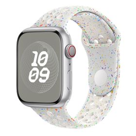 Microsonic Apple Watch Series 8 4 mm Flame Sport Band Beyaz Kordon