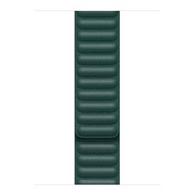 Microsonic Apple Watch Series 8 41 mm için Leather Link Band Koyu Yeşil Kordon