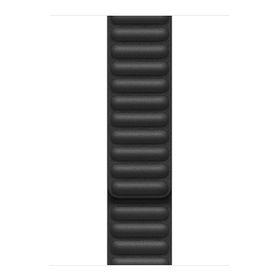 Microsonic Apple Watch Series 8 41 mm için Leather Link Band Siyah Kordon