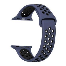 Microsonic Apple Watch Series 8 41 mm Lacivert Siyah Rainbow Sport Band Kordon