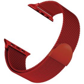 Microsonic Apple Watch Series 8 41 mm Luxe Metal Twist Koyu Kırmızı Uyumlu Kordon