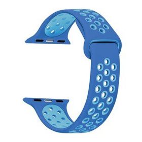 Microsonic Apple Watch Series 8 41 mm Mavi Turkuaz Rainbow Sport Band Kordon