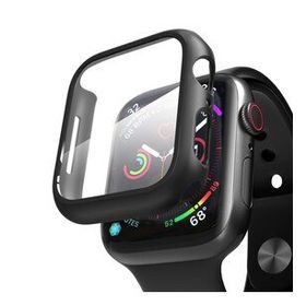 Microsonic Apple Watch Series 8 41 mm Siyah Matte Premium Slim Watch Band Kılıf