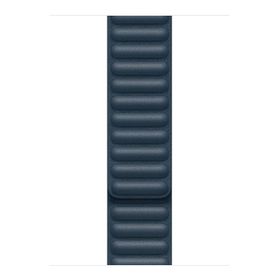 Microsonic Apple Watch Series 8 45 mm için Leather Link Band Lacivert Kordon