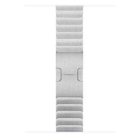 Microsonic Apple Watch Series 8 45 mm için Link Bileklik Kayış Gümüş Kordon