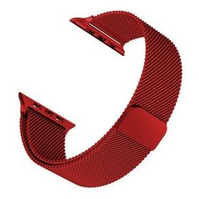 Microsonic Apple Watch Series 8 45 mm Koyu Kırmızı Milanese Loop Kordon