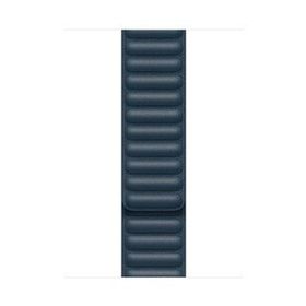 Microsonic Apple Watch Series 8 45 mm Leather Link Band Lacivert Kordon