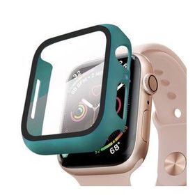 Microsonic Apple Watch Series 8 45 mm Matte Premium Slim Watch Band Koyu Yeşil Kılıf