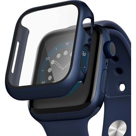 Microsonic Apple Watch Series 8 45 mm Matte Premium Slim Watch Band Lacivert Kılıf