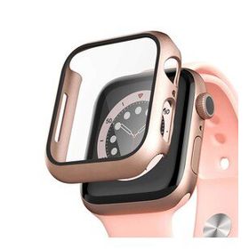 Microsonic Apple Watch Series 8 45 mm Matte Premium Slim Watch Band Rose Gold Kılıf