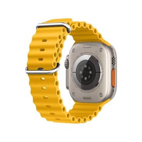 Microsonic Apple Watch Series 8 45 mm Ocean Band Sarı Kordon