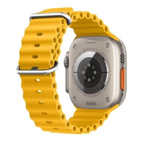 Microsonic Apple Watch Series 8 45 mm Ocean Band Sarı Kordon