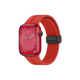 Microsonic Apple Watch Series 8 45 mm Ribbon Line Kırmızı Kordon