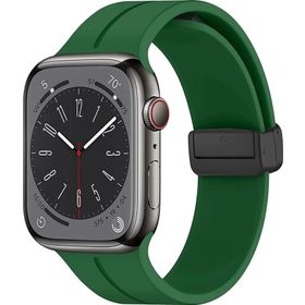 Microsonic Apple Watch Series 8 45 mm Ribbon Line Yeşil Kordon