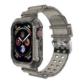 Microsonic Apple Watch Series 8 Transparent Clear Band Siyah 41 mm Kordon