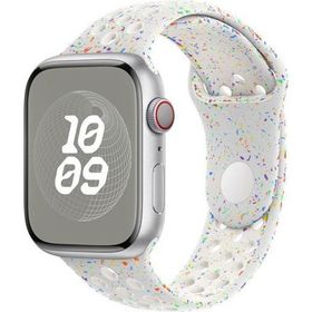 Microsonic Apple Watch Series 9 41 mm Flame Sport Band Beyaz Kordon