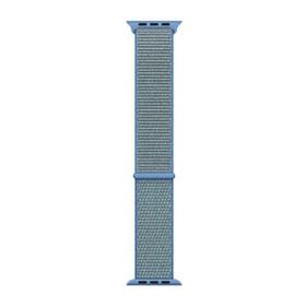 Microsonic Apple Watch Series 9 41 mm Hasırlı Mavi Woven Sport Loop Kordon