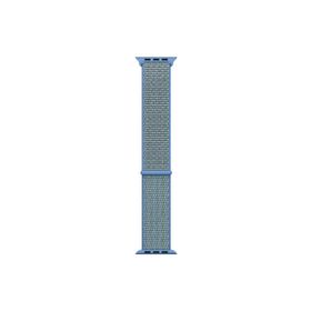 Microsonic Apple Watch Series 9 41 mm Hasırlı Mavi Woven Sport Loop Kordon