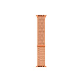 Microsonic Apple Watch Series 9 41 mm Hasırlı Turuncu Woven Sport Loop Kordon
