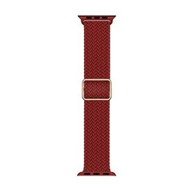 Microsonic Apple Watch Series 9 41 mm Knitted Fabric Loop Kırmızı Uyumlu Kordon